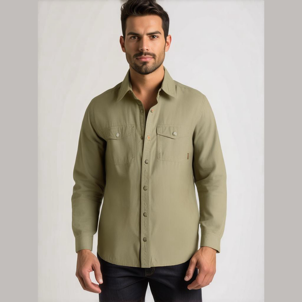 REALTREE Shirt Men's LS Shirt Sleeve Olive Green Snap Closure Sz SP NWT